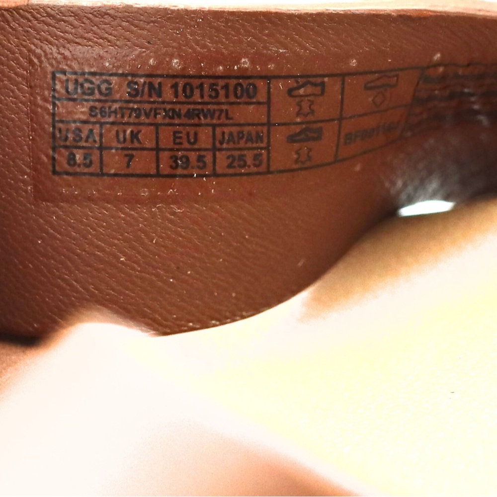 UGG Adriana Sandals Women’s 8.5 Brown Leather Platform‎ Espadrille Wedge - Picture 13 of 13